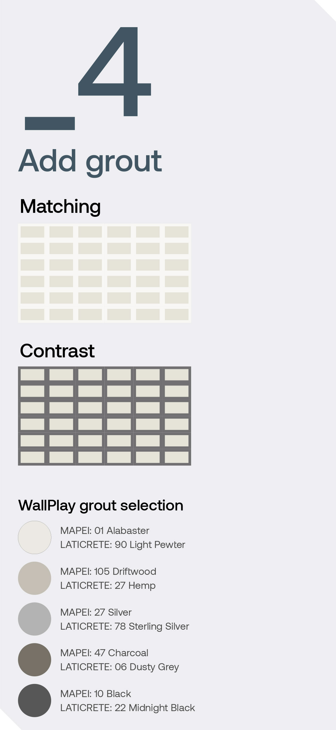Add grout